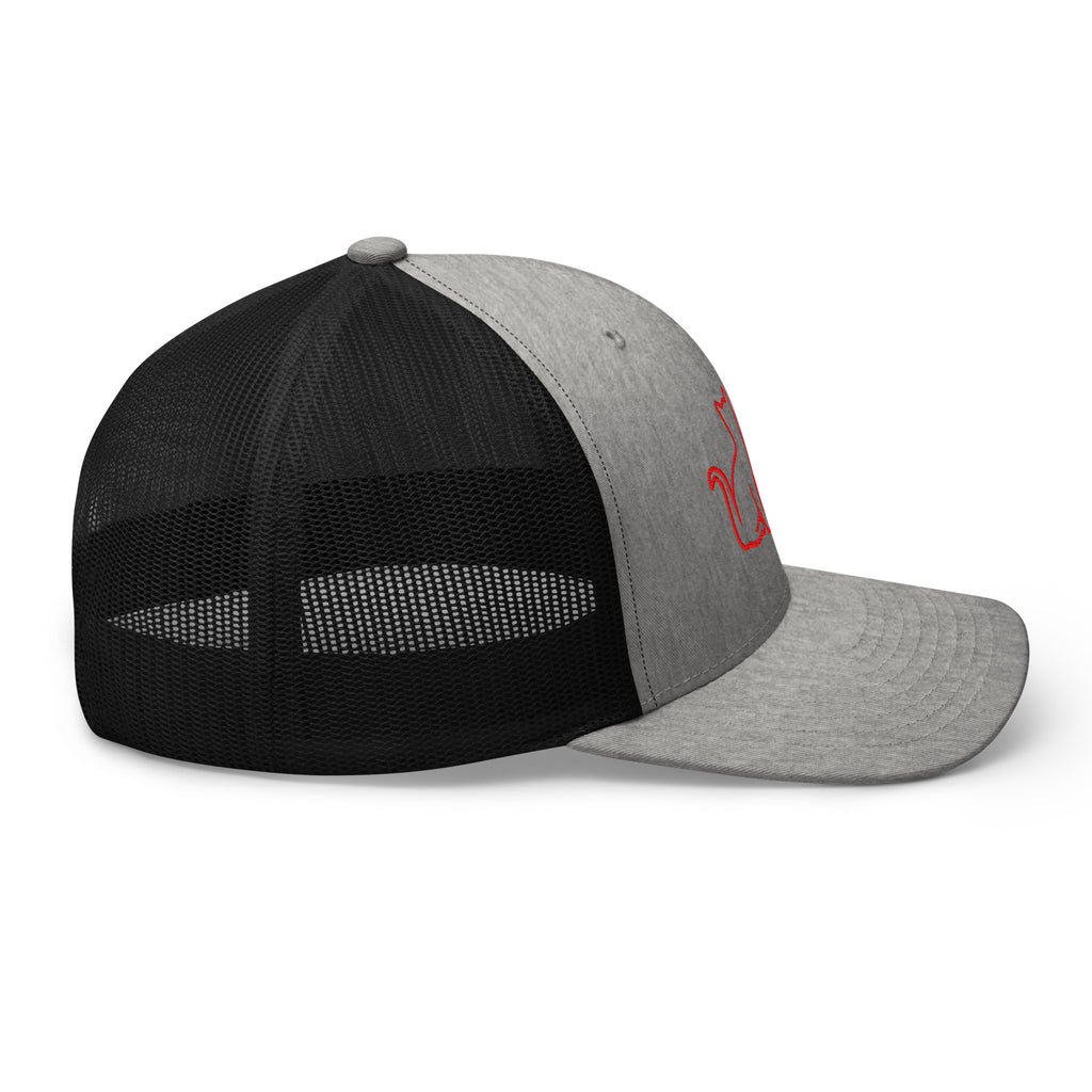 BaseCap zweifarbig heatherblack rechts CatMom