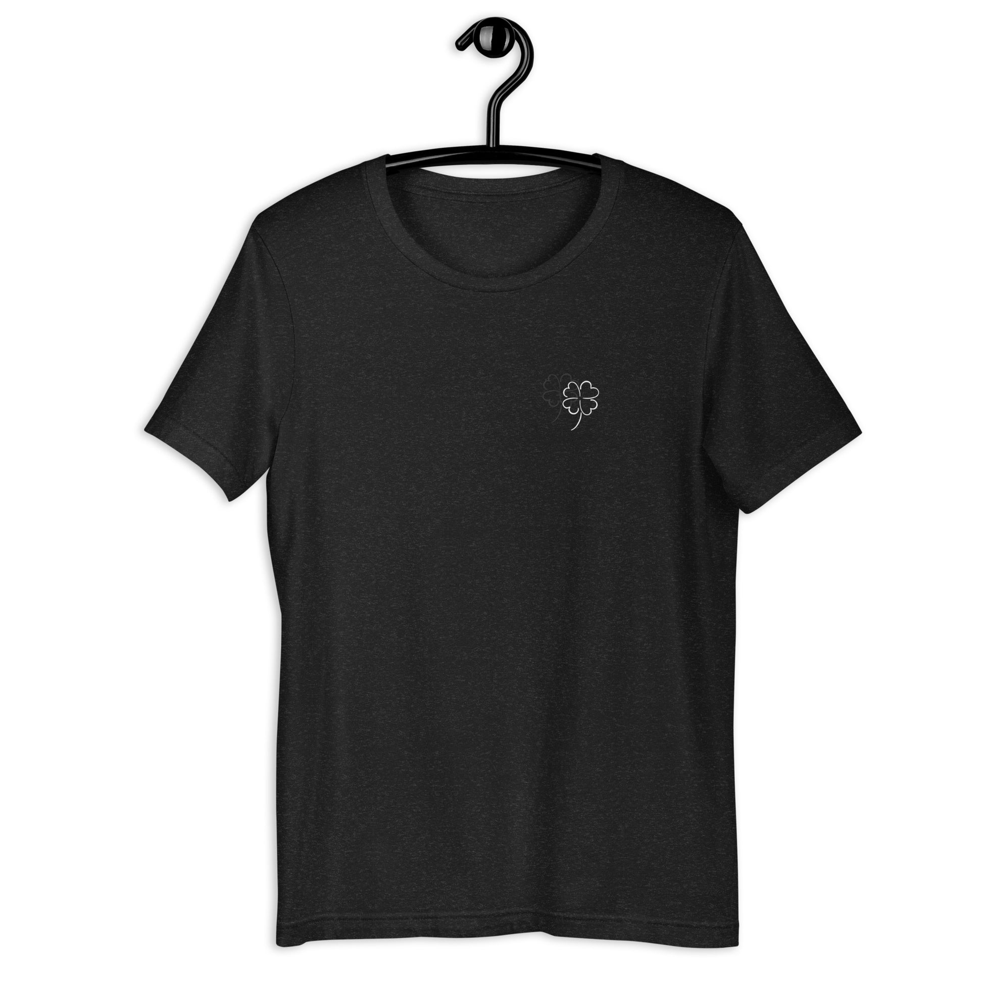 T-Shirt Kleeblatt Grafik schwarz, Produkt Mockup