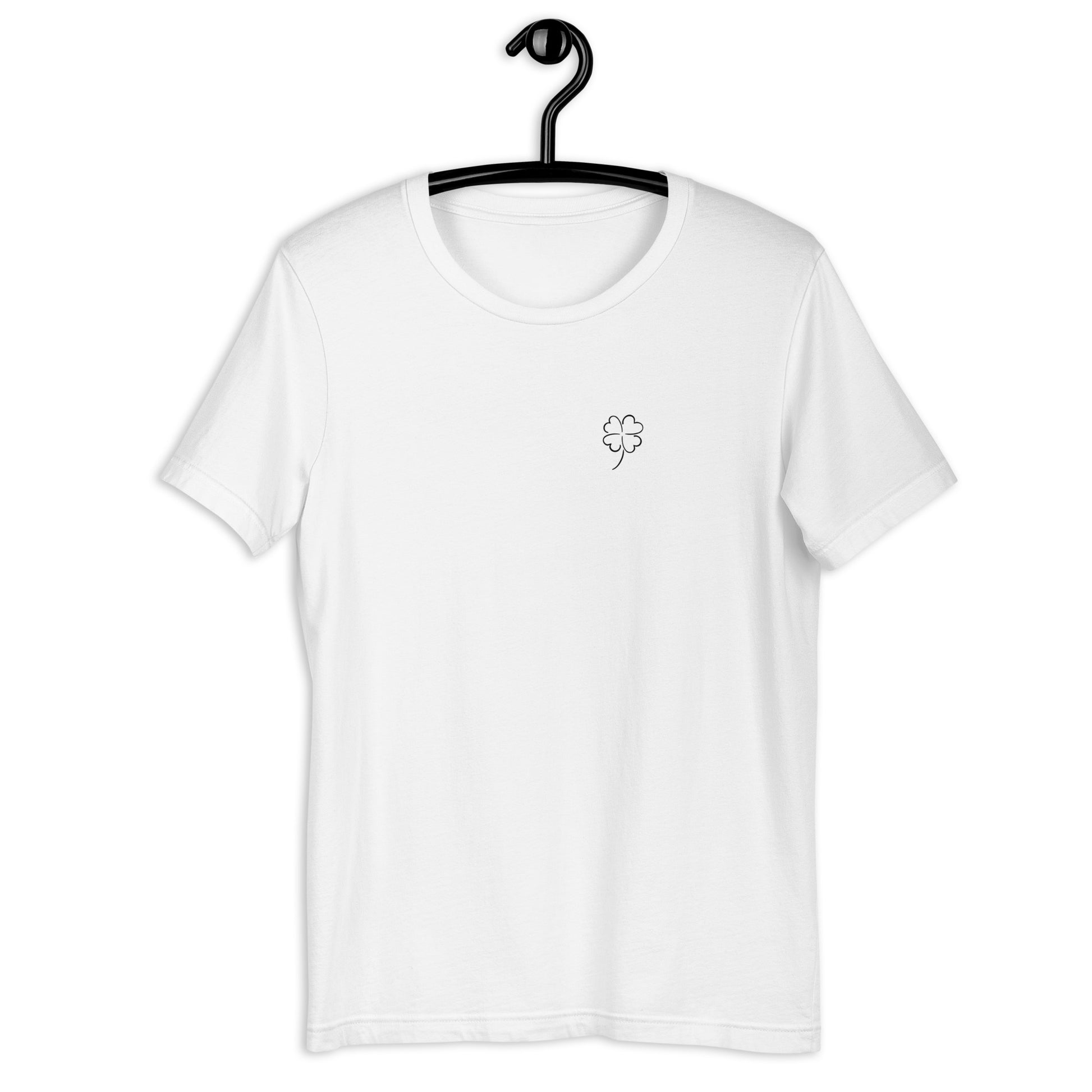 T-Shirt Kleeblatt Grafik weiß, Produkt Mockup