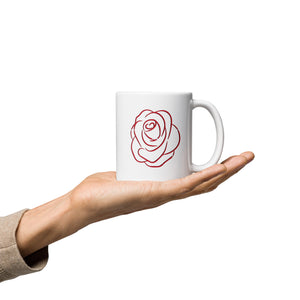 Tasse weiss Rose