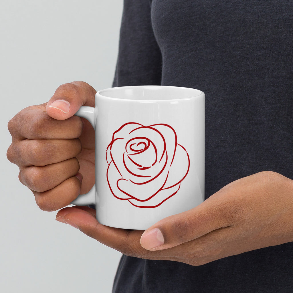 Tasse weiss Rose