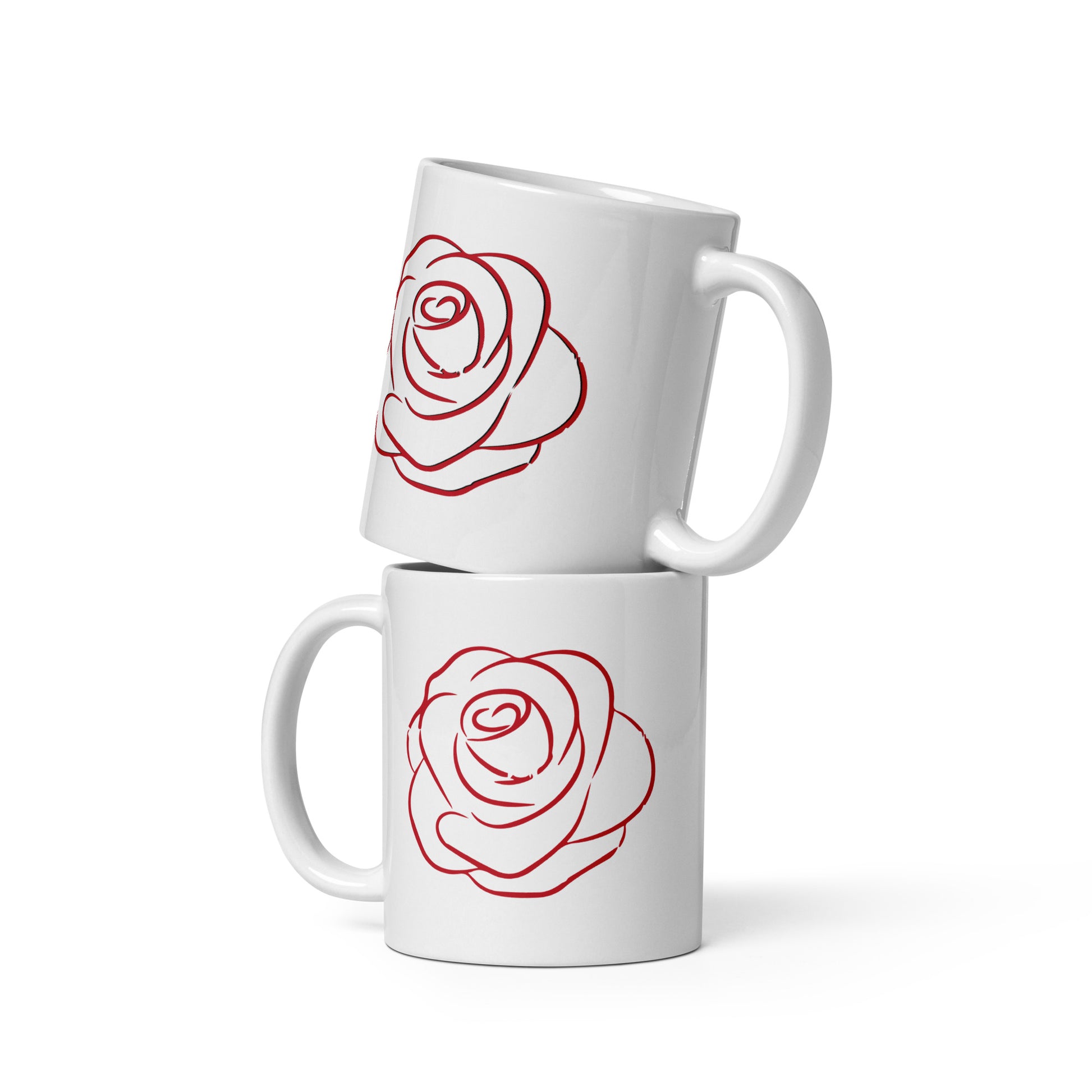Tasse weiss Rose