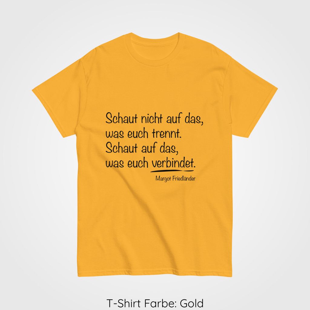 t-shirt gold Margot Friedländer, Product mockup