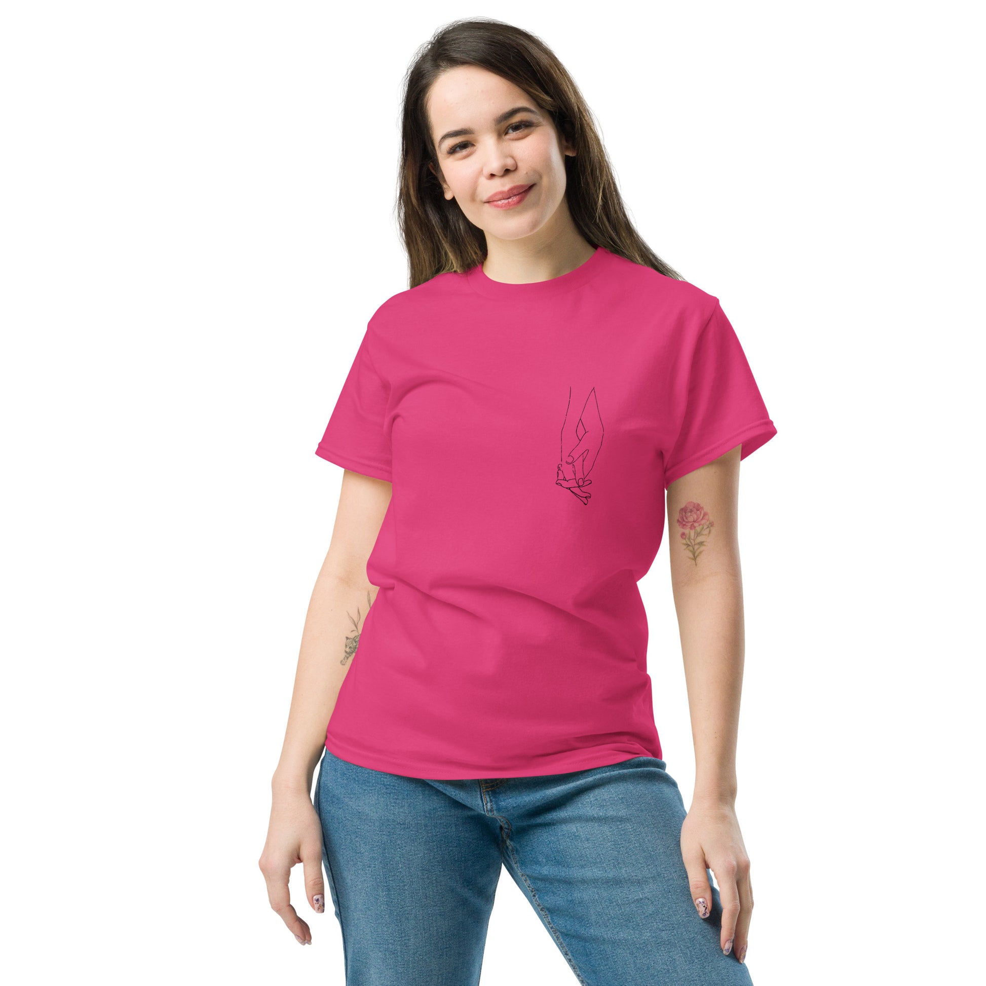 t-shirt heliconia Umarmung, getragen von Frau