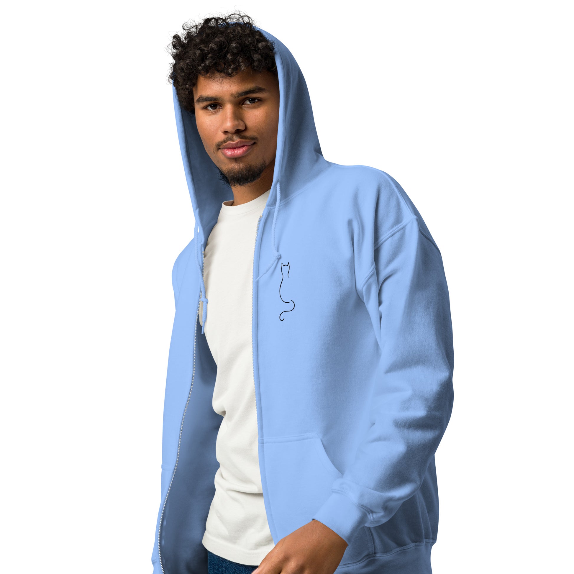 Hoodie mit Reißverschluss für Sie und Ihn Grafik Katze